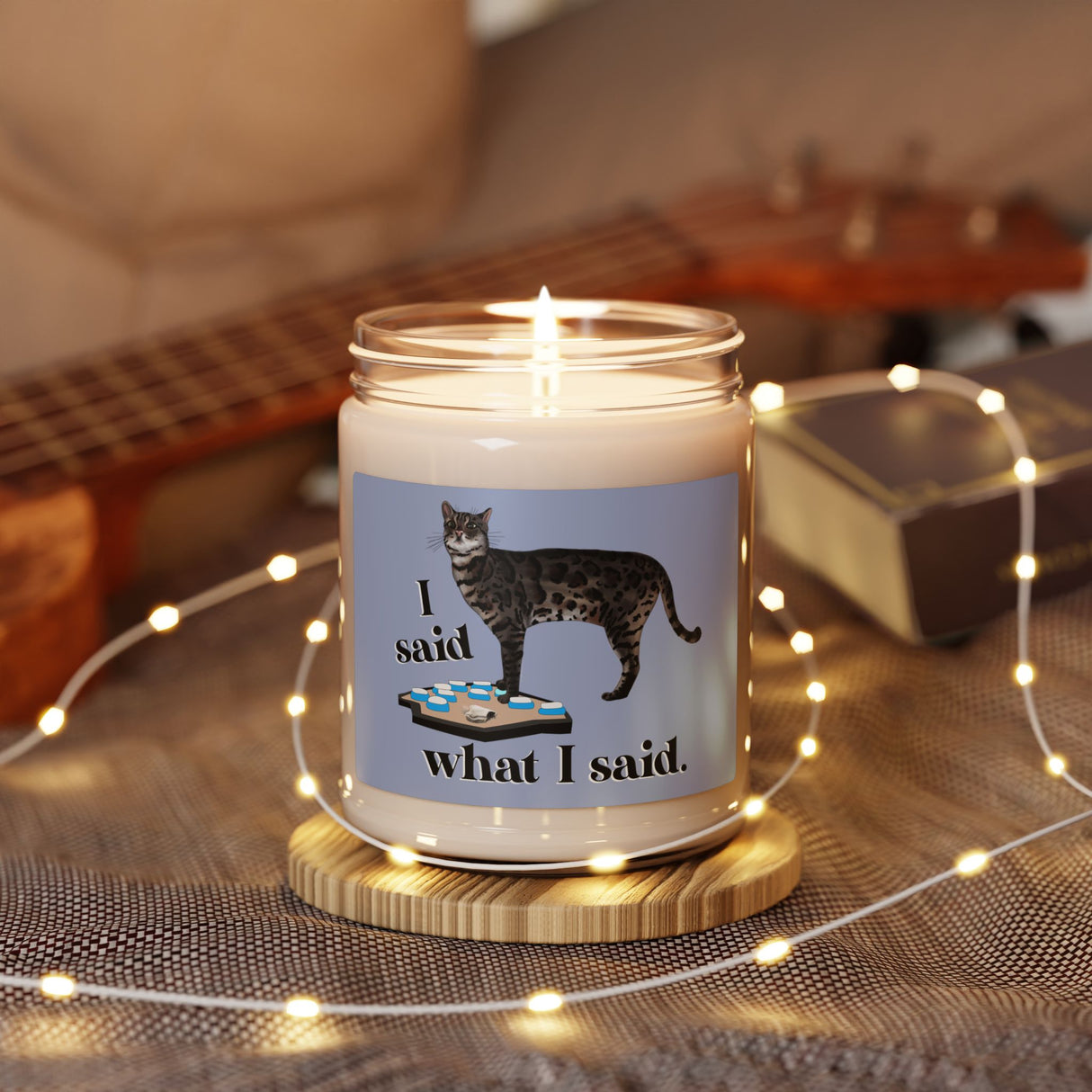"I Said What I Said" Flounder Pet-Button Soy Candle — 9oz Scented Candle