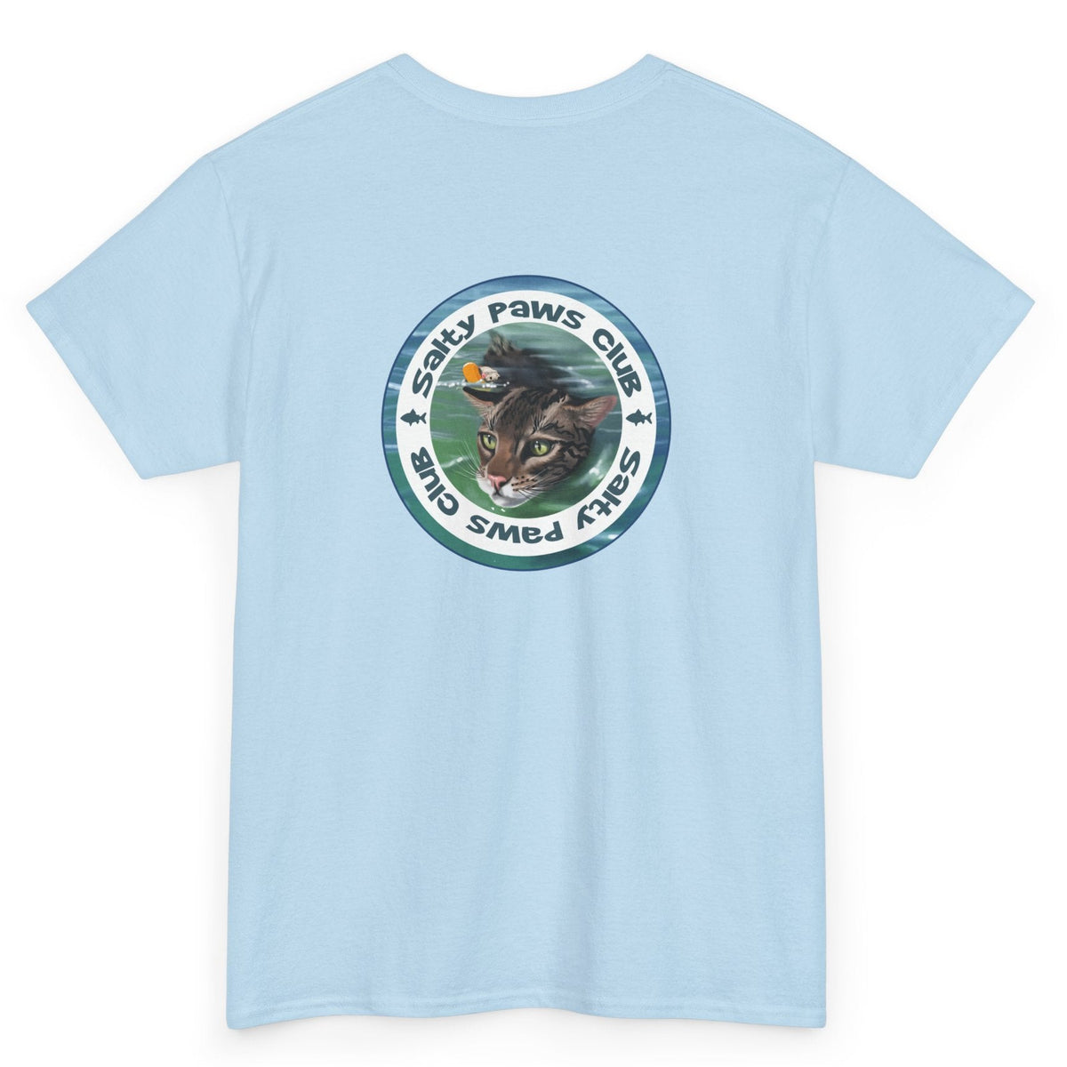 Salty Paws Club Tee - Flounder the Purrmaid & Life‑Vest Mouse Toy Shirt, additional product photo 3