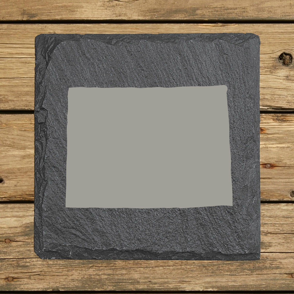Colorado Slate Coaster Set – Engraved Natural Stone (Set of 4)