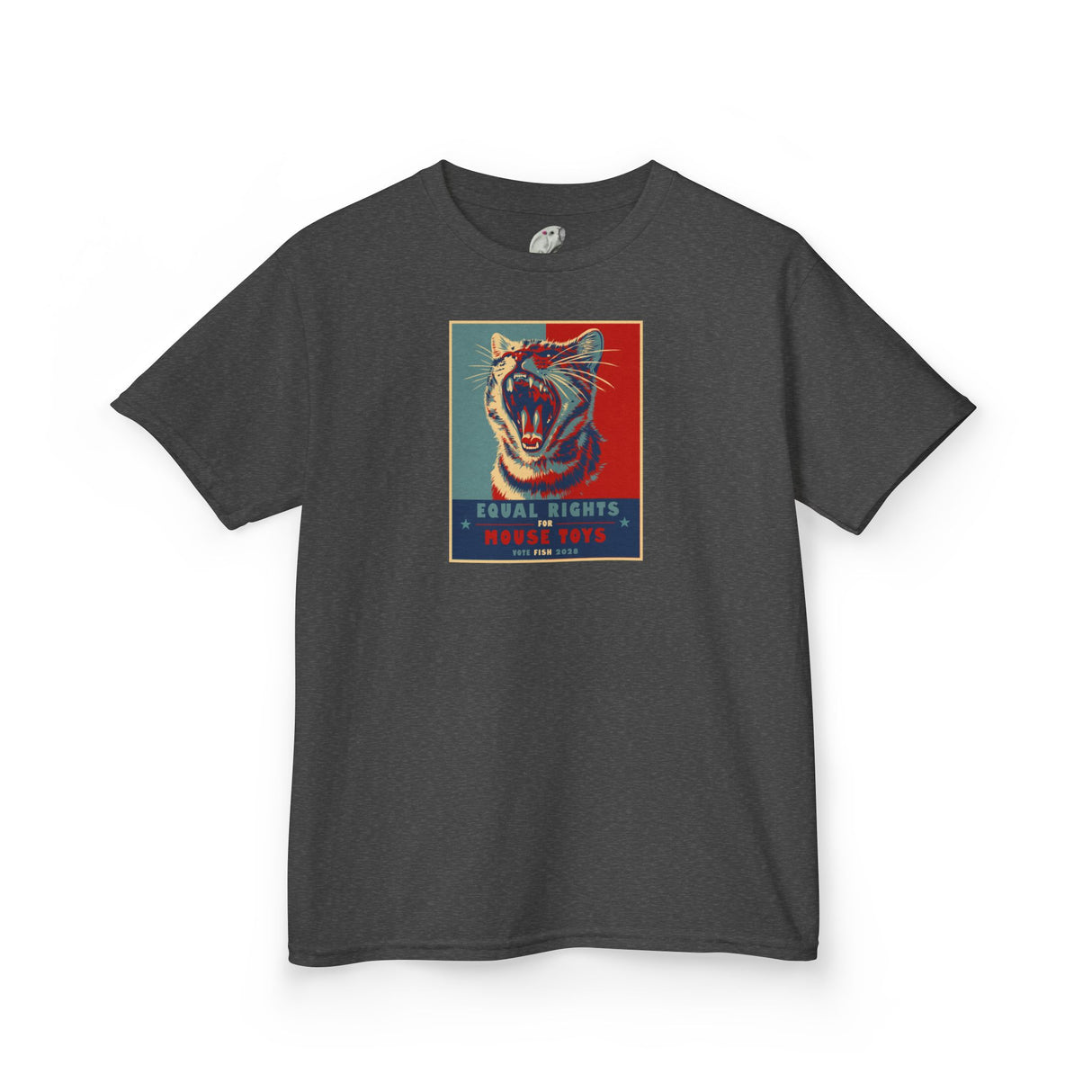 Kids 'Vote Fish 2028' Tee — Funny Flounder Purrmaid Political Campaign Shirt