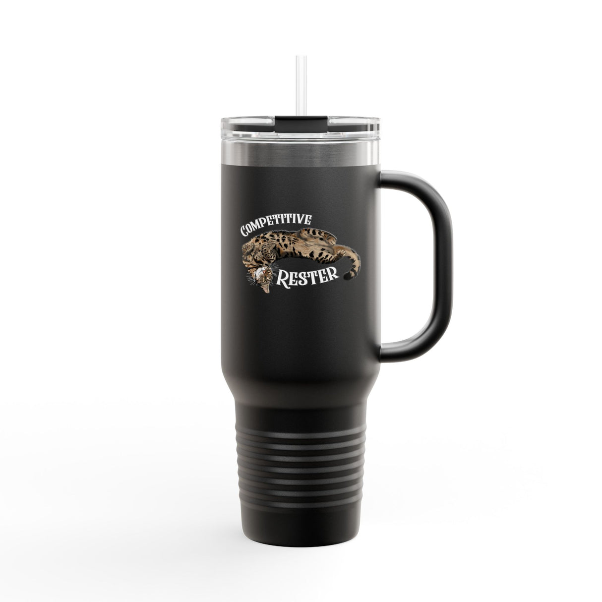 Insulated Travel Mug — "Competitive Rester" Flounder Design (40oz)