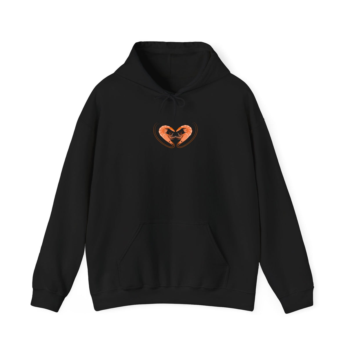 Shrimp Heart Hoodie – Cozy Unisex Sweatshirt with Coastal Charm