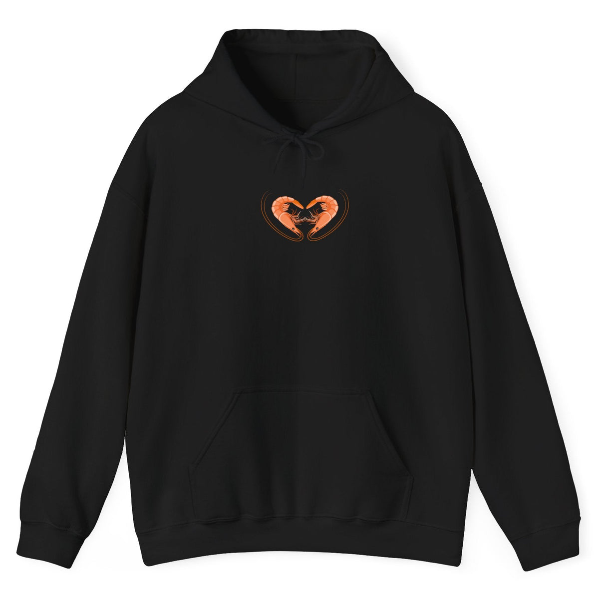 Shrimp Heart hoodie in black