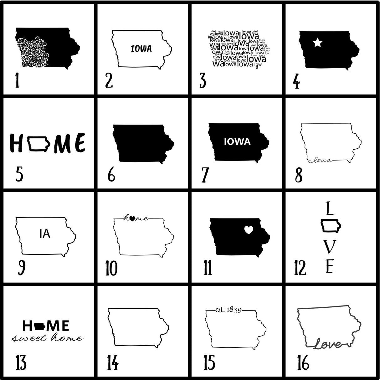 Iowa Slate Coaster Set – Engraved Natural Stone (Set of 4)