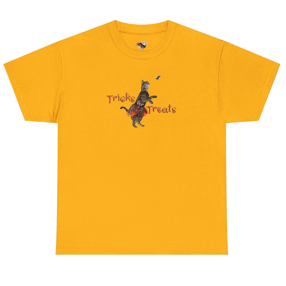 Tricks for Treats Flounder Halloween Ballet T-Shirt, shown in Gold