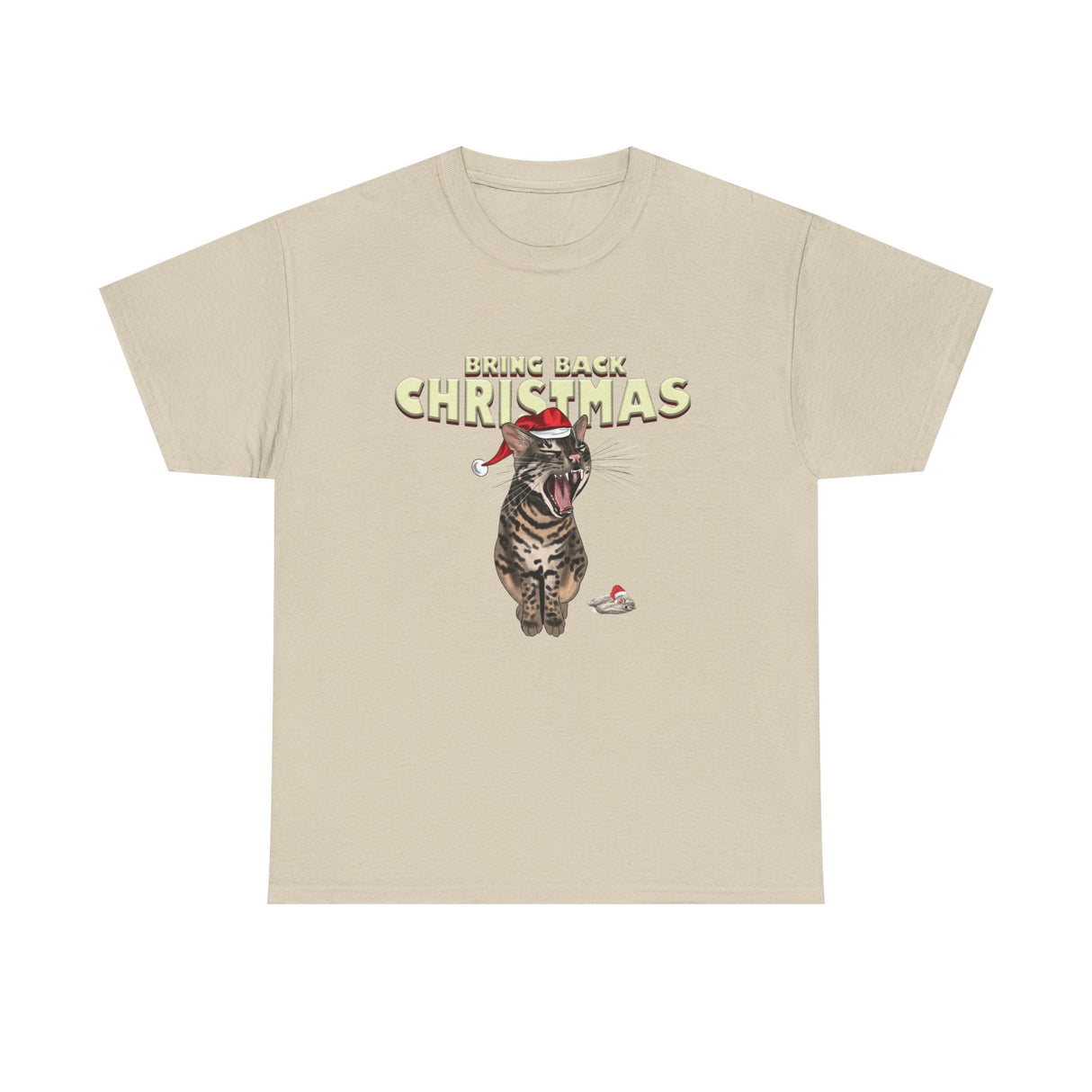Flounder Cat “Bring Back Christmas” Unisex Heavy Cotton Holiday Tee