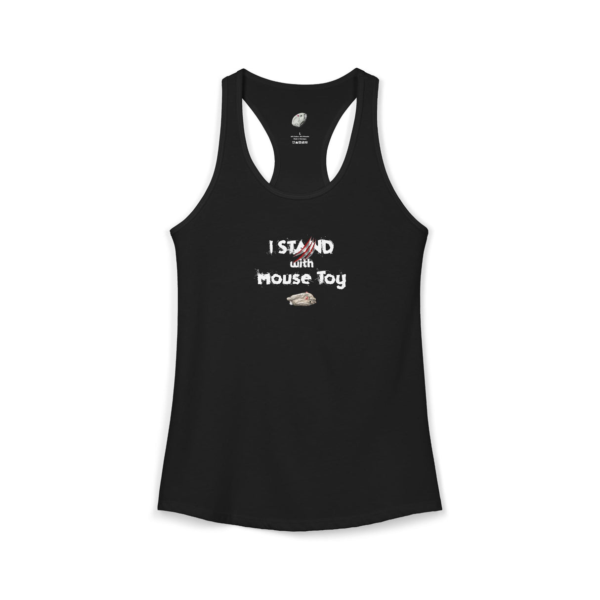 "I Stand with Mouse Toy" Women's Racerback Tank