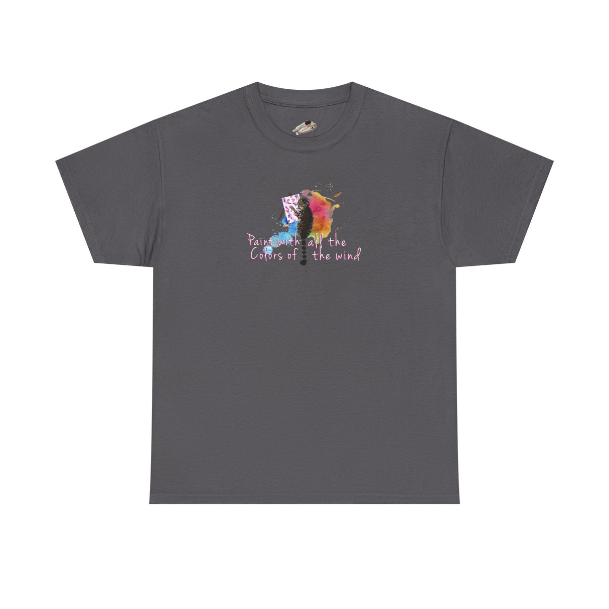 Flounder the Purrcasso T-Shirt — "Paint With All the Colors of the Wind" Cat Art Tee