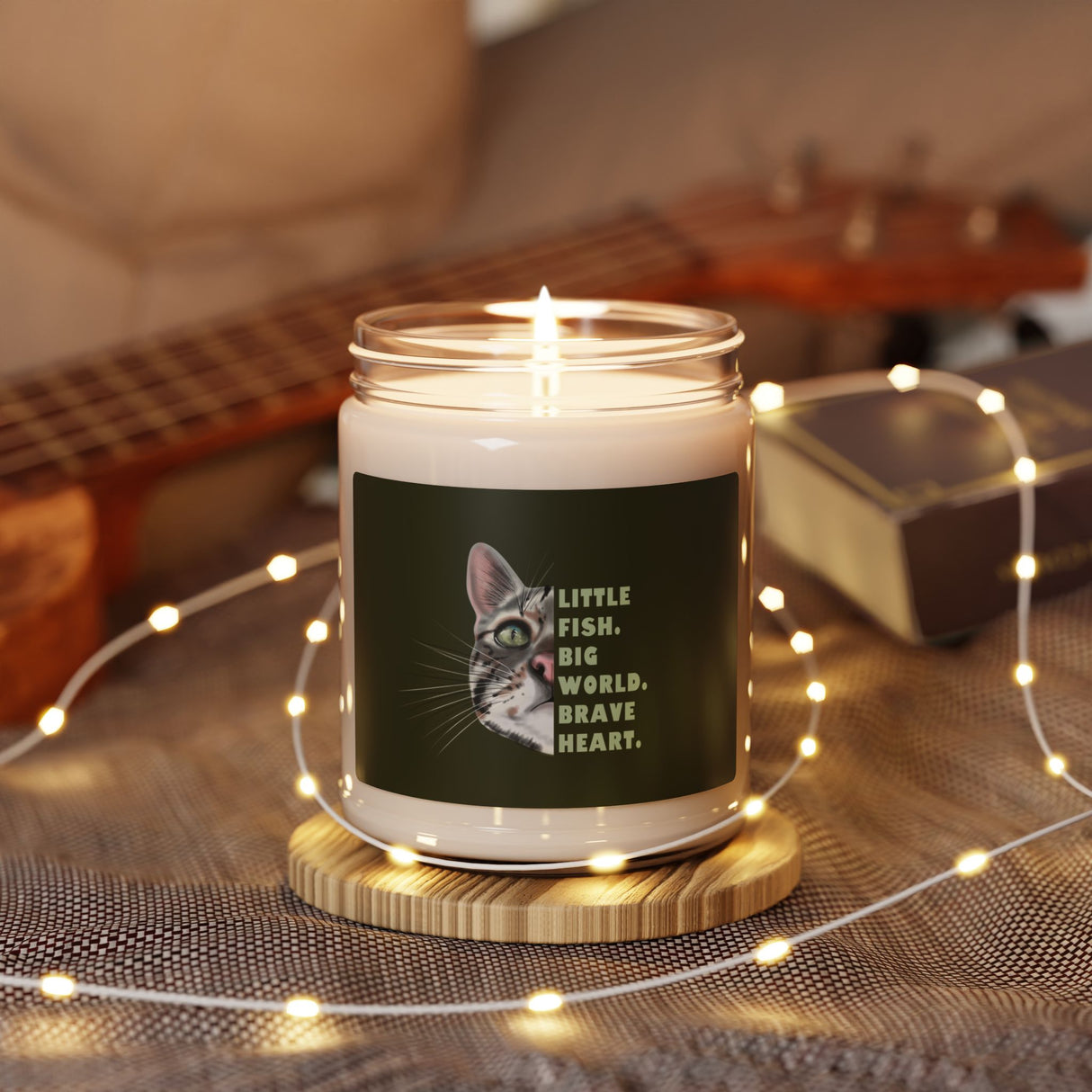 Brave Heart Soy Candle — "Little fish. Big world. Brave Heart." 9oz