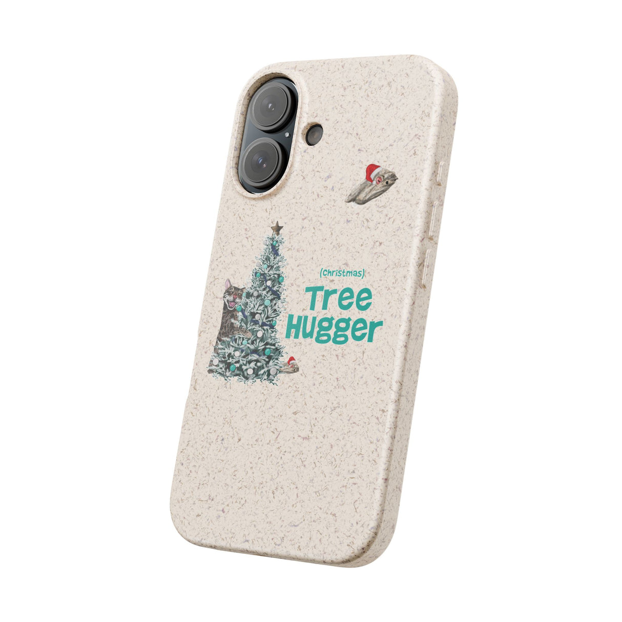 Phone Case with Christmas Tree Hugger Design