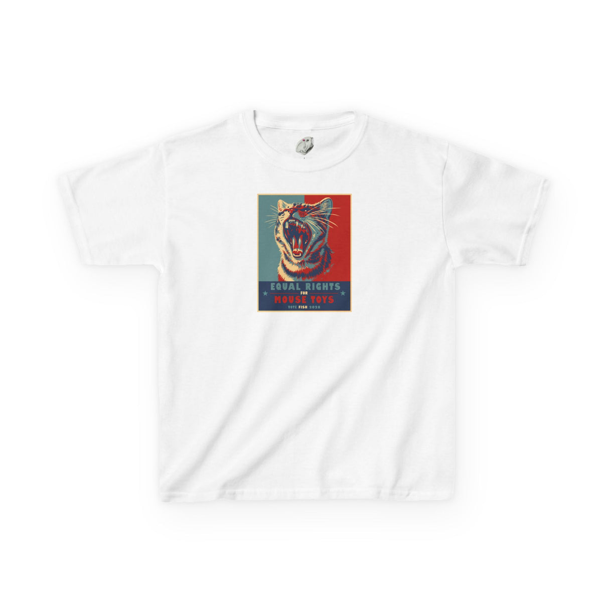 Kids 'Vote Fish 2028' Tee — Funny Flounder Purrmaid Political Campaign Shirt
