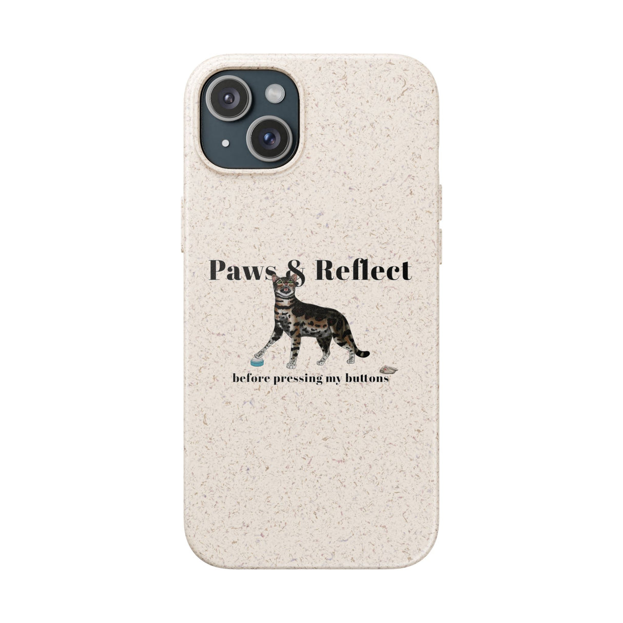 Phone Case - Paws and Reflect Biodegradable Case featuring Flounder the Purrmaid by Nina