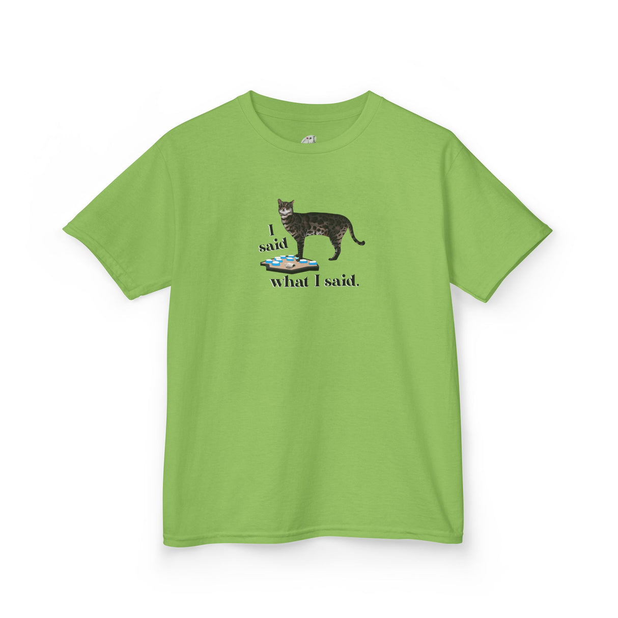 Kids Tee — "I Said What I Said" Flounder Talking Pet Buttons Design