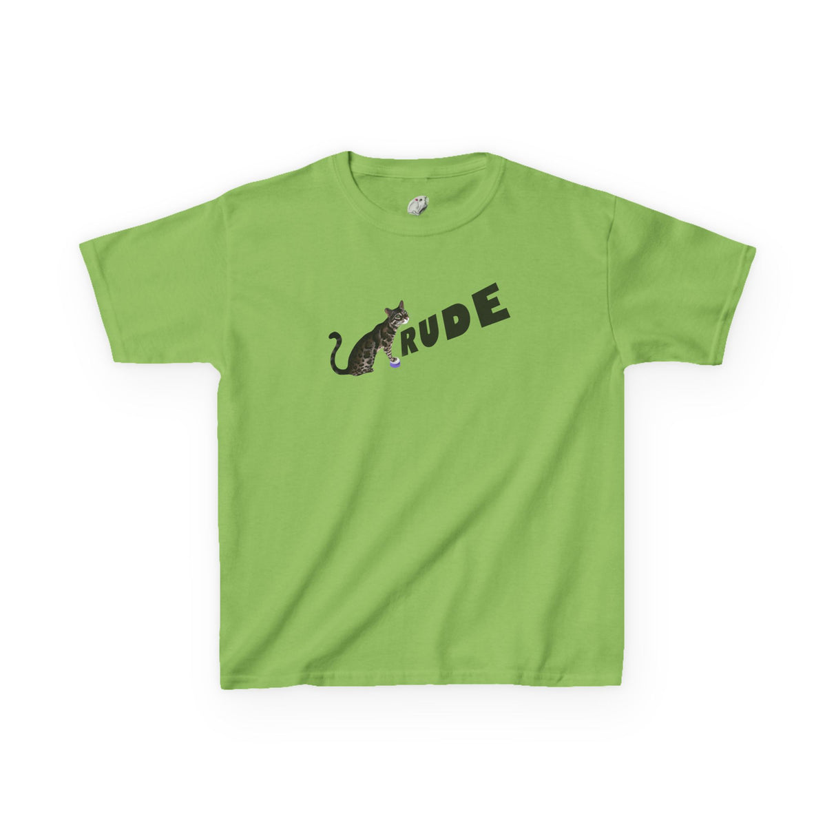 Kids "RUDE" Flounder T-Shirt — Flounder the Purrmaid Eye Roll Tee
