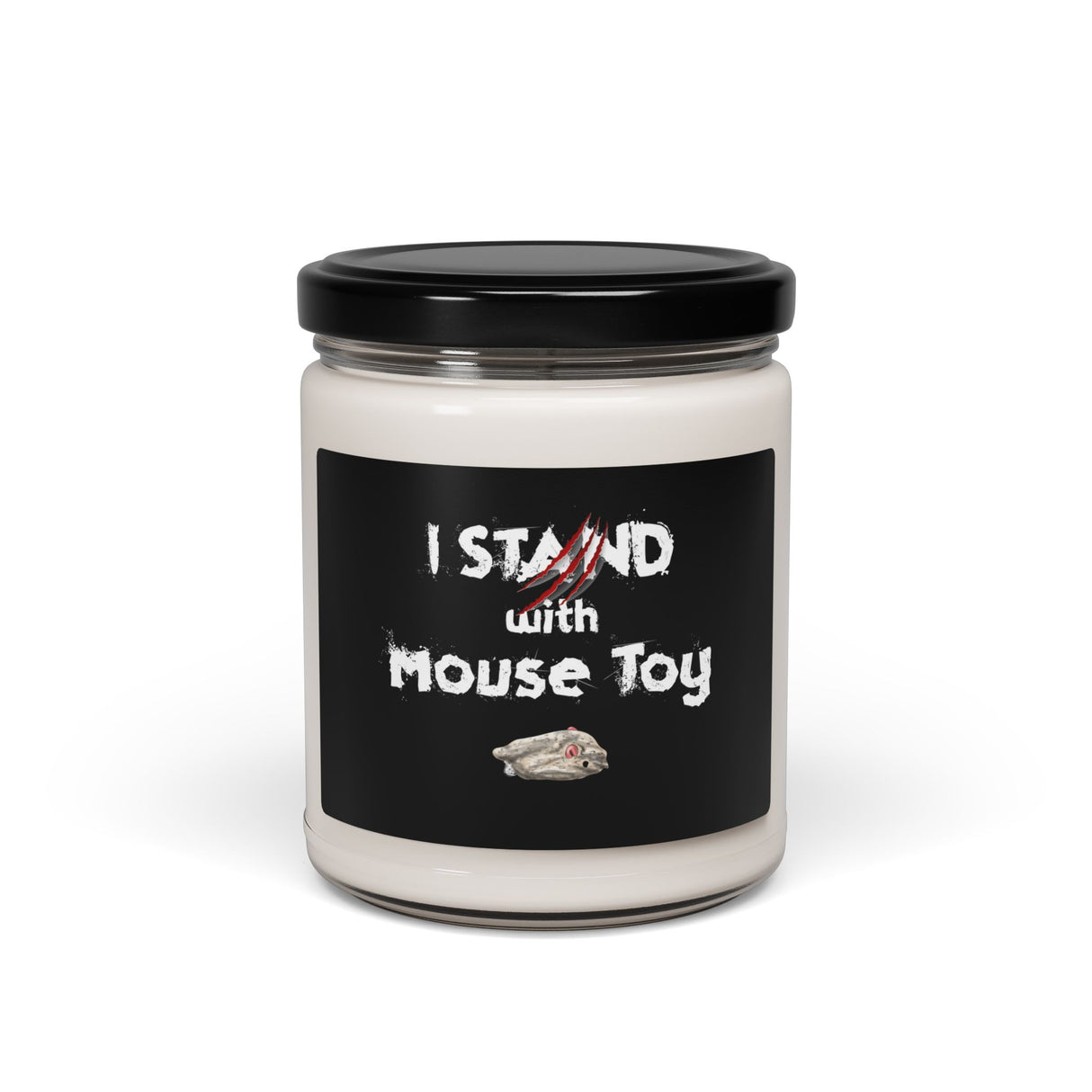 Soy Candle - I Stand with Mouse Toy Design by Nina, 9oz