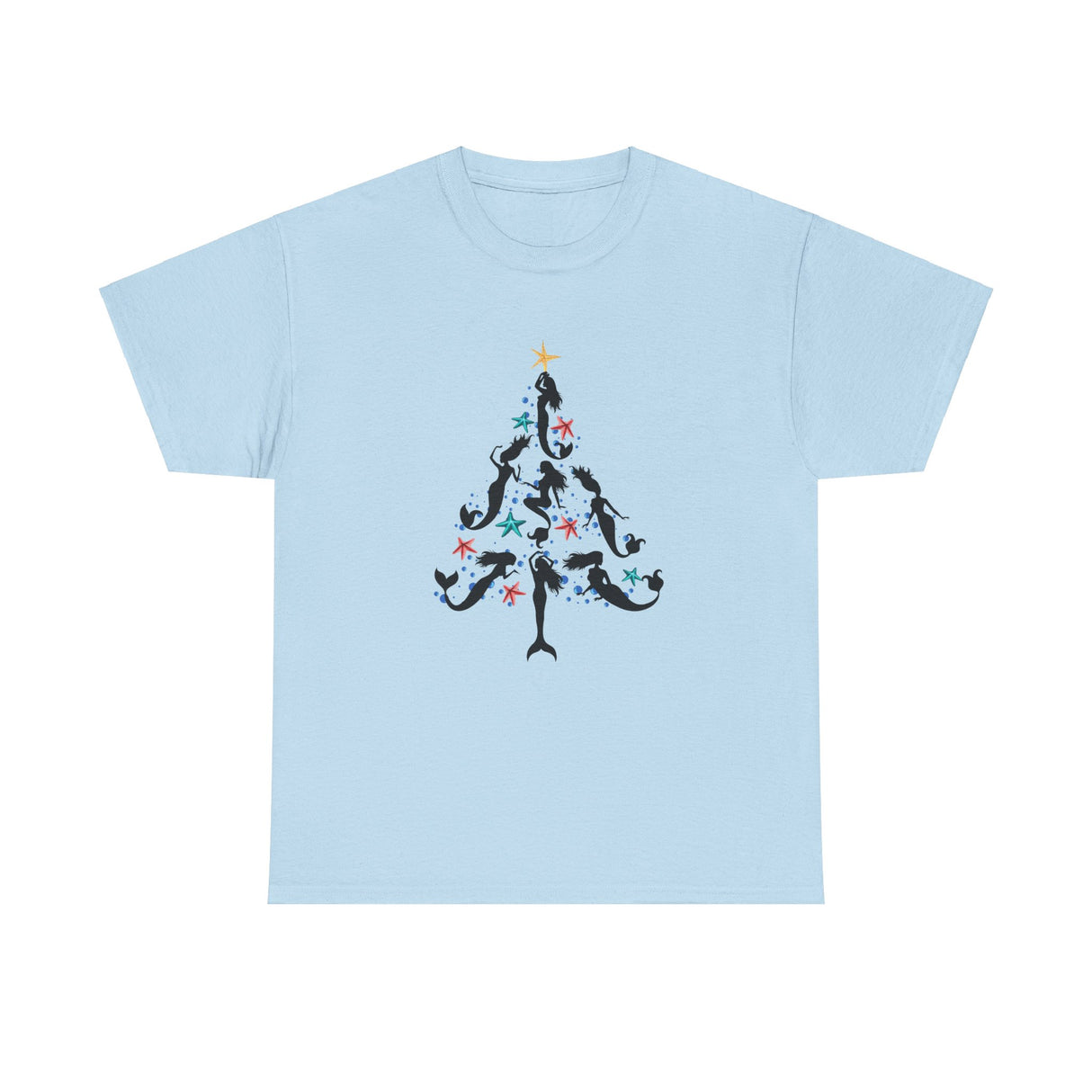 Adult Mermaid Christmas Tree T-Shirt