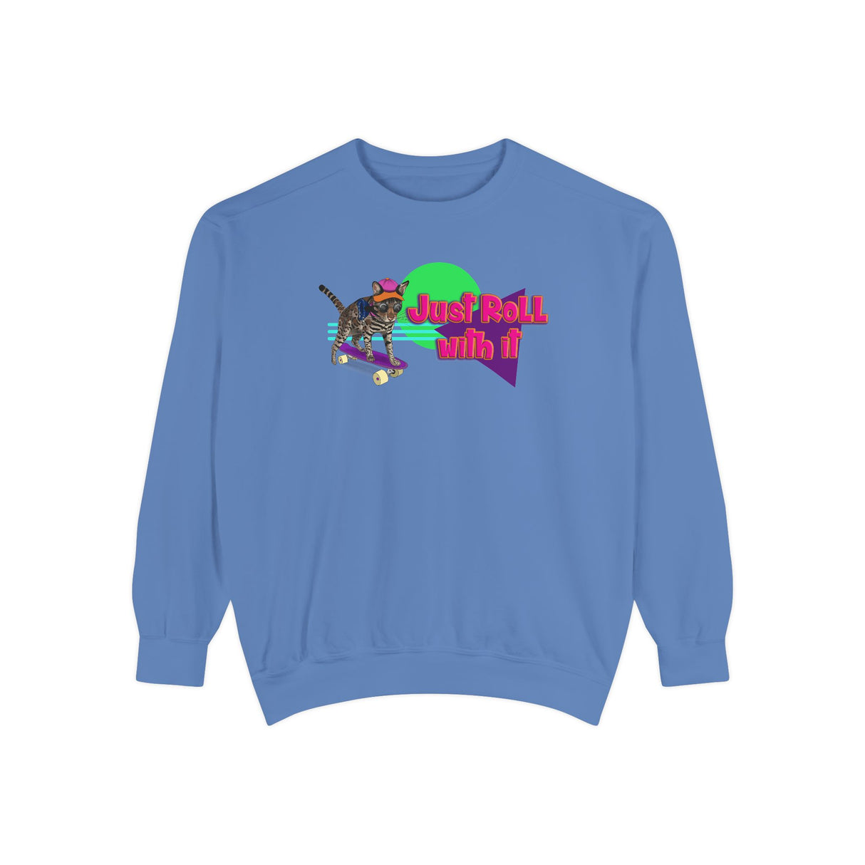 Sweatshirt - Just Roll with it Flounder the Purrmaid Design by Nina