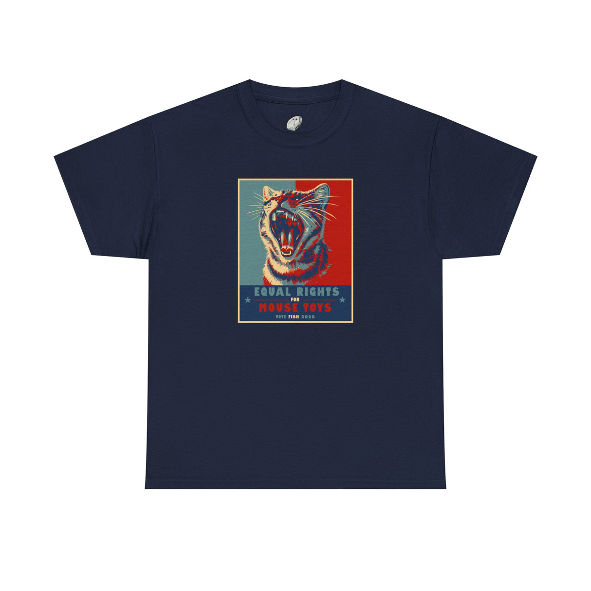 Vote Fish 2028 Flounder Tee — "Equal Rights for Mouse Toys" Funny Political Campaign T-Shirt