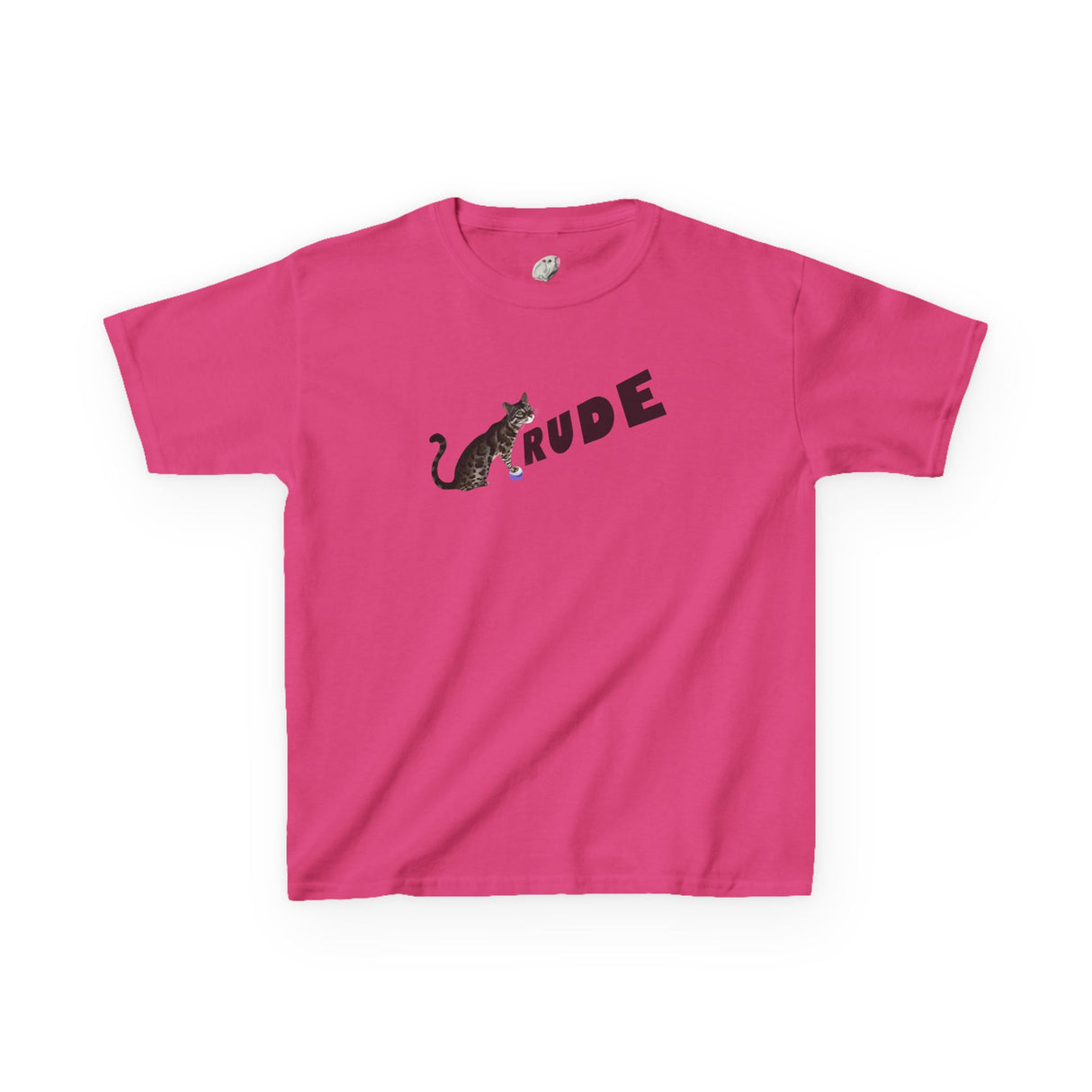 Kids "RUDE" Flounder T-Shirt — Flounder the Purrmaid Eye Roll Tee