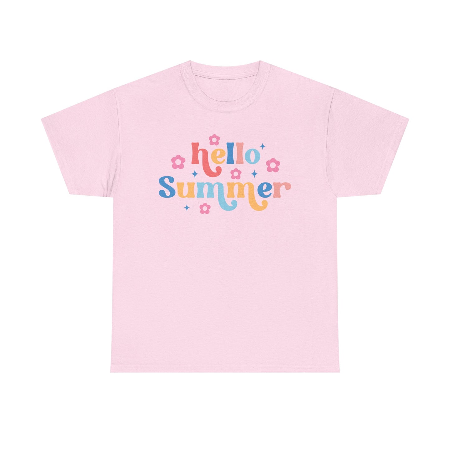Rainbow Hello Summer - Cotton Tee