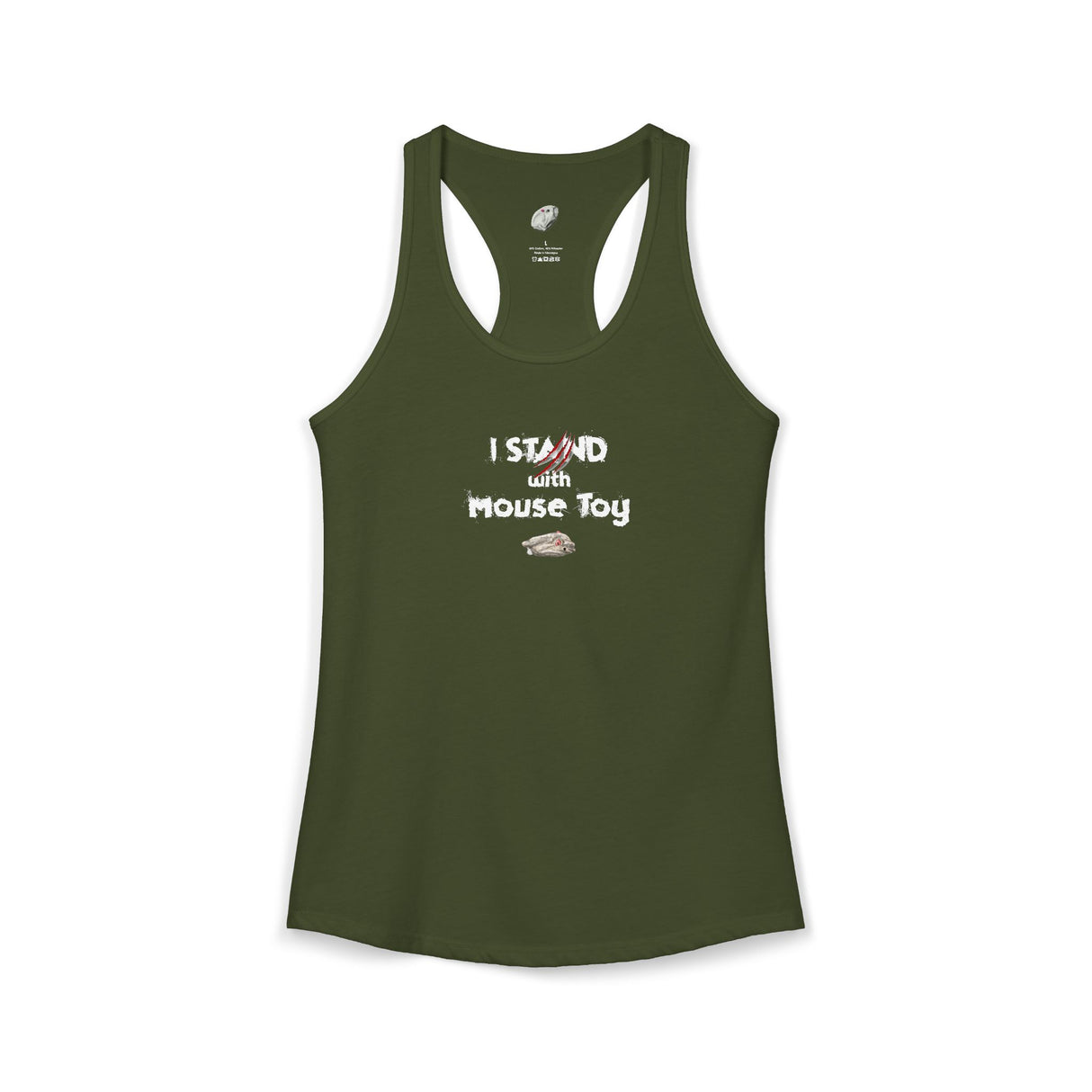 "I Stand with Mouse Toy" Women's Racerback Tank