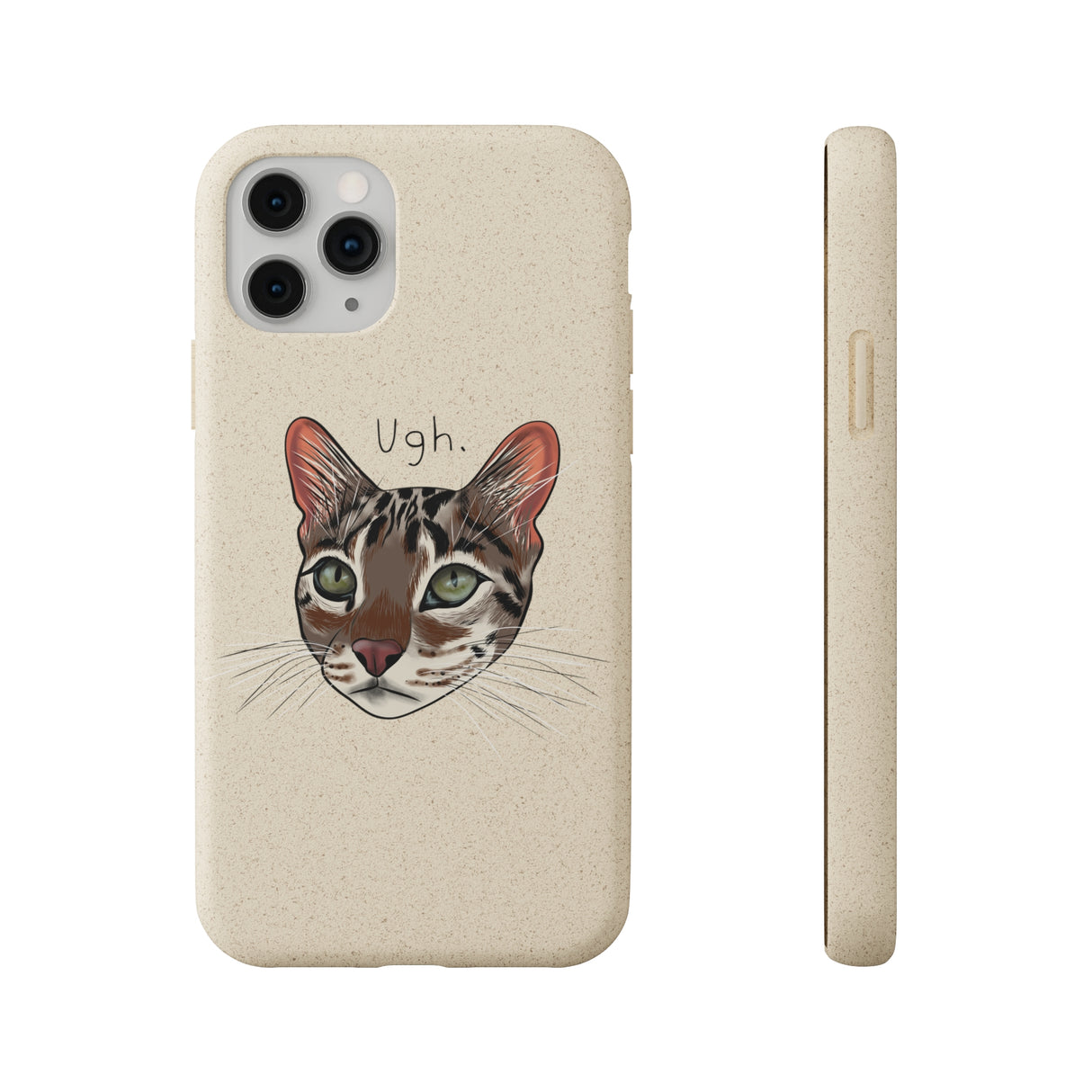 Flounder Cat UGH Biodegradable Phone Case – Eco-Friendly Protection with Personality