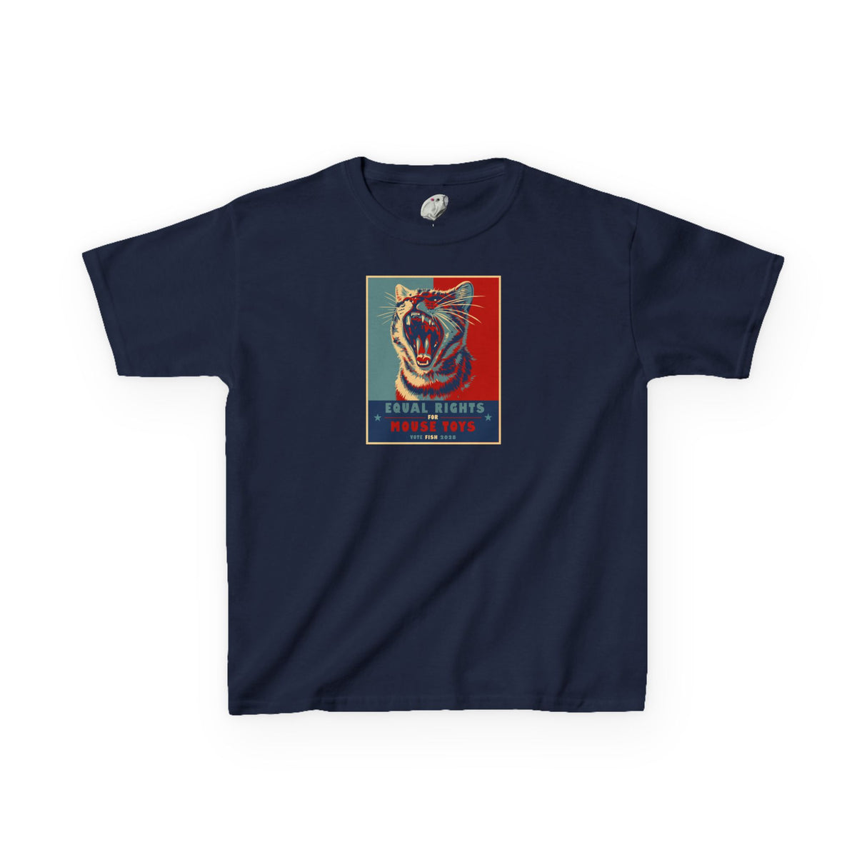 Kids 'Vote Fish 2028' Tee — Funny Flounder Purrmaid Political Campaign Shirt