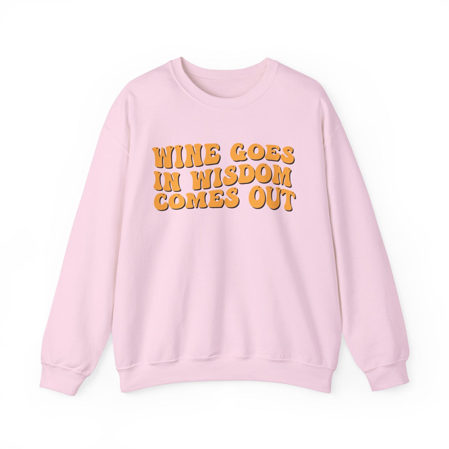 Wine Goes in Unisex Crewneck Sweatshirt