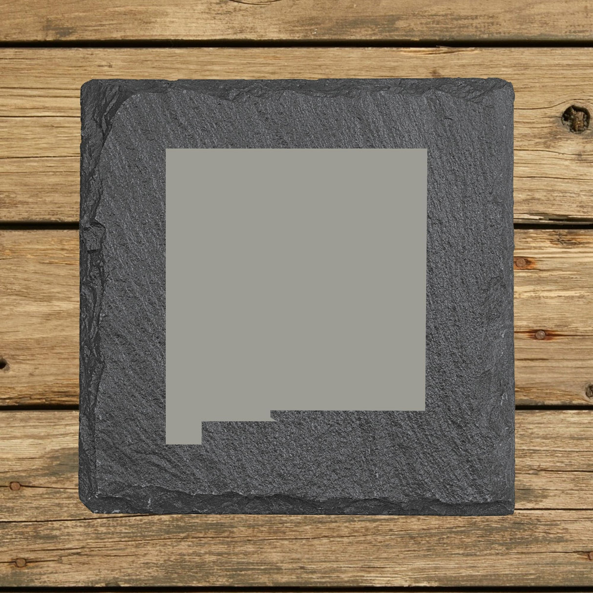 New Mexico Slate Coaster Set – Engraved Natural Stone (Set of 4)