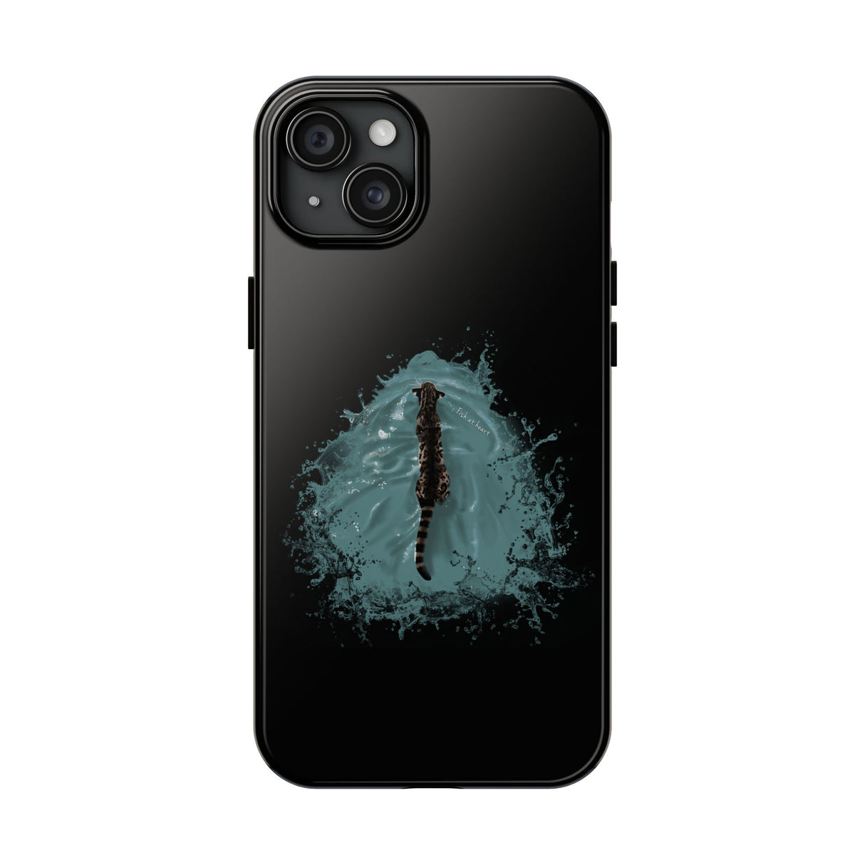 Fish at Heart Flounder Purrmaid Phone Case — Hand-Drawn Nautical Cat Design