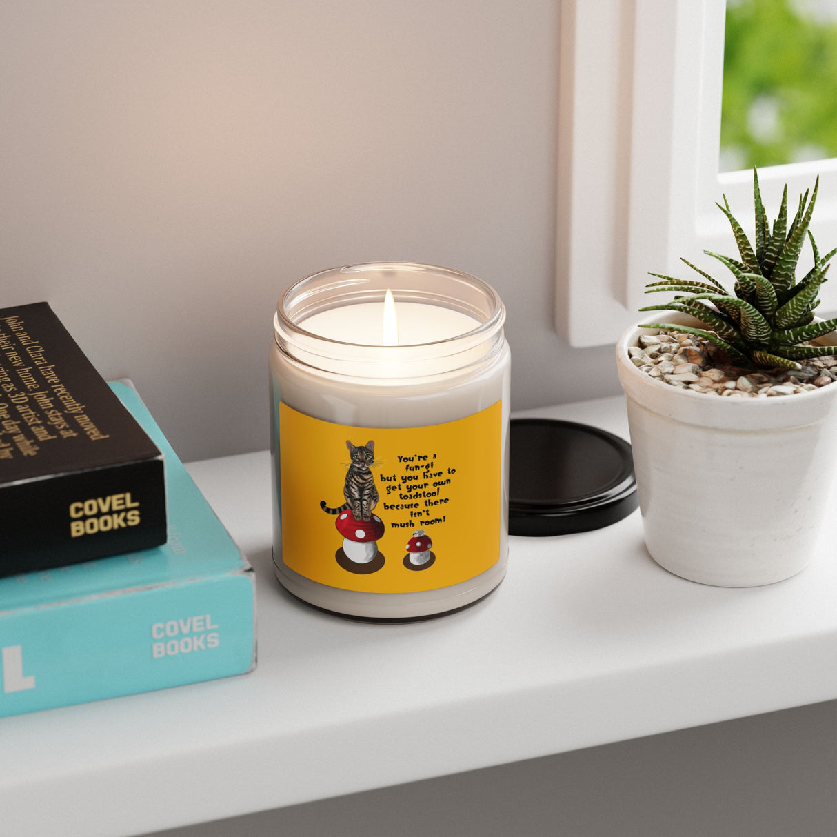You're a Fun-Gi Scented Soy Candle — Mushroom Toadstool Design (9oz)