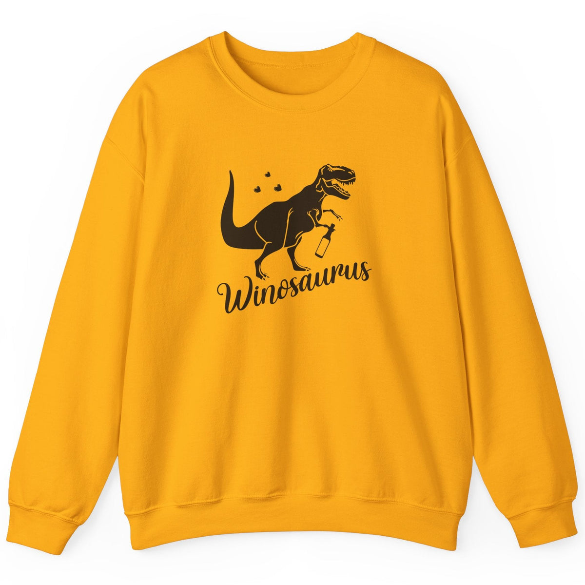 Wineosaurus crewneck sweatshirt in gold