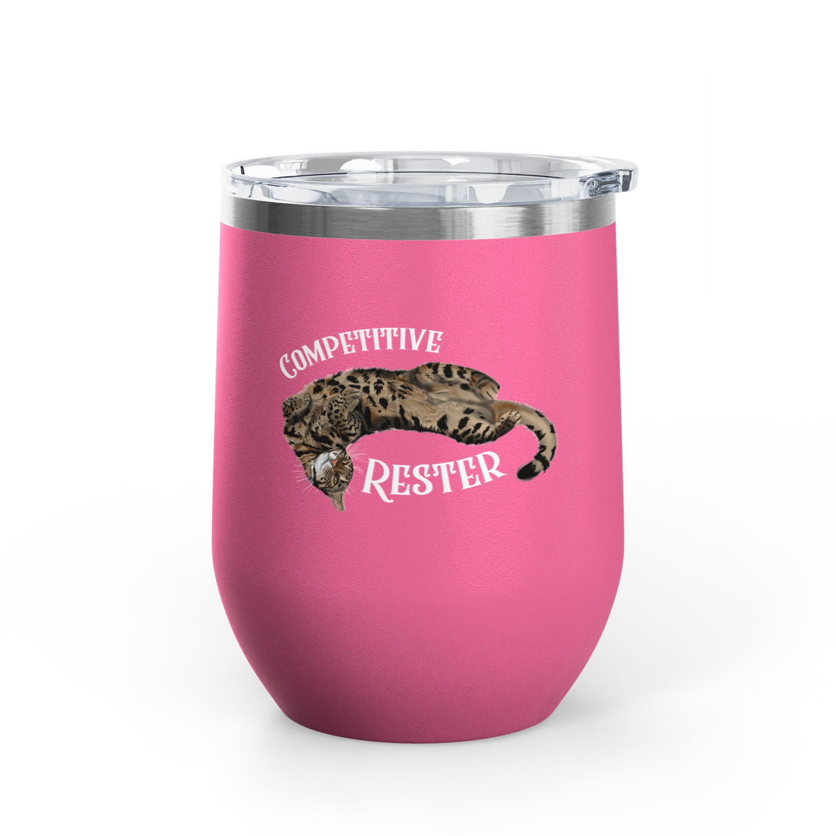 Wine Tumbler — "Competitive Rester" Flounder Design (12 oz)