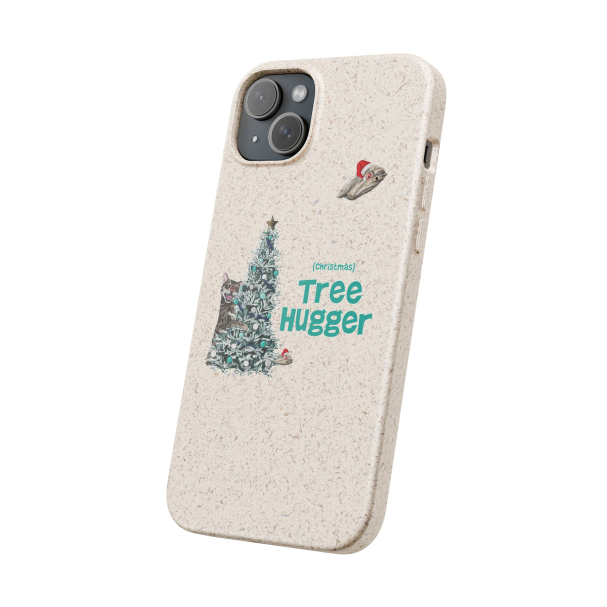 Phone Case with Christmas Tree Hugger Design