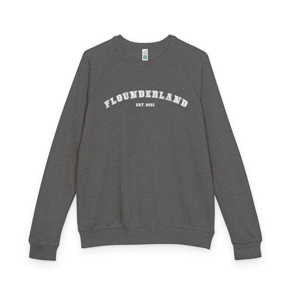 FlounderLand Collegiate raglan crewneck - Charcoal Heather