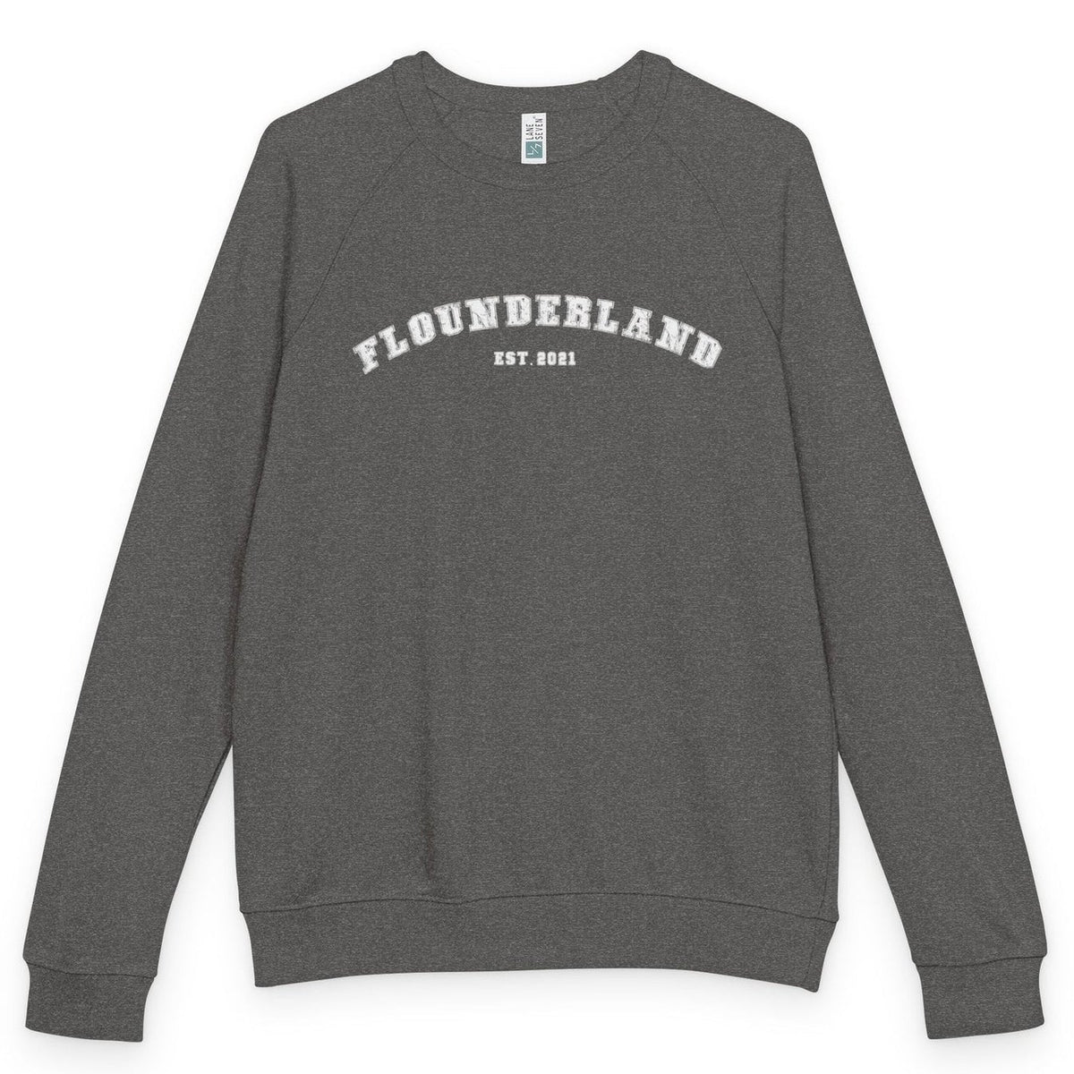 FlounderLand Collegiate raglan crewneck - Charcoal Heather