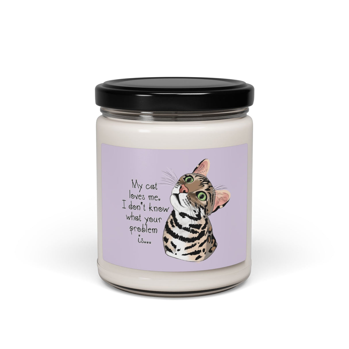 Flounder Cat - My Cat Loves Me Scented Soy Candle, 9oz – Relax & Unwind with Cozy Aromas