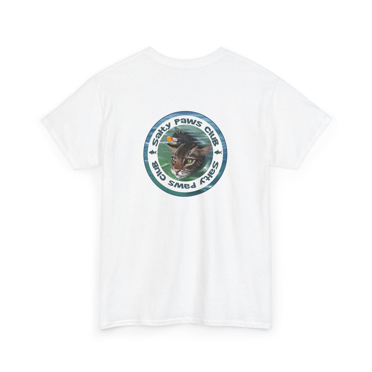 Salty Paws Club Tee — Flounder the Purrmaid & Life‑Vest Mouse Toy Shirt