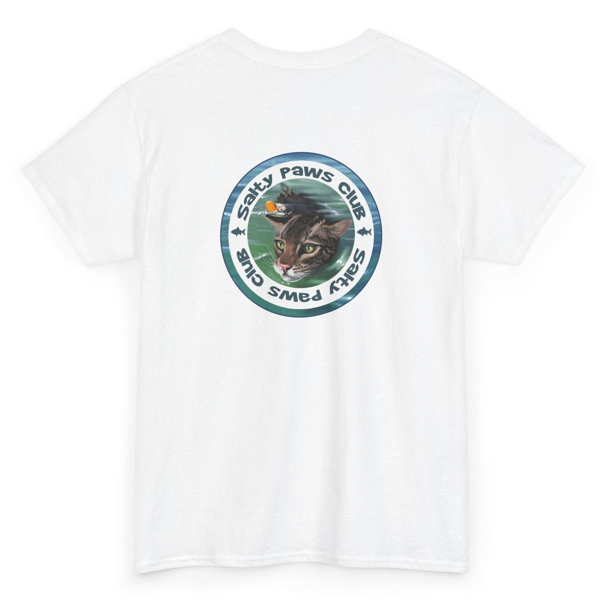 Salty Paws Club Tee - Flounder the Purrmaid & Life‑Vest Mouse Toy Shirt, additional product photo 2