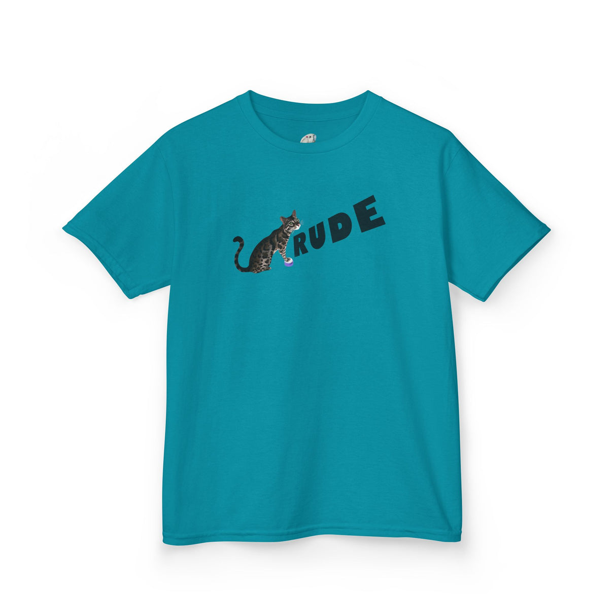 Kids "RUDE" Flounder T-Shirt — Flounder the Purrmaid Eye Roll Tee