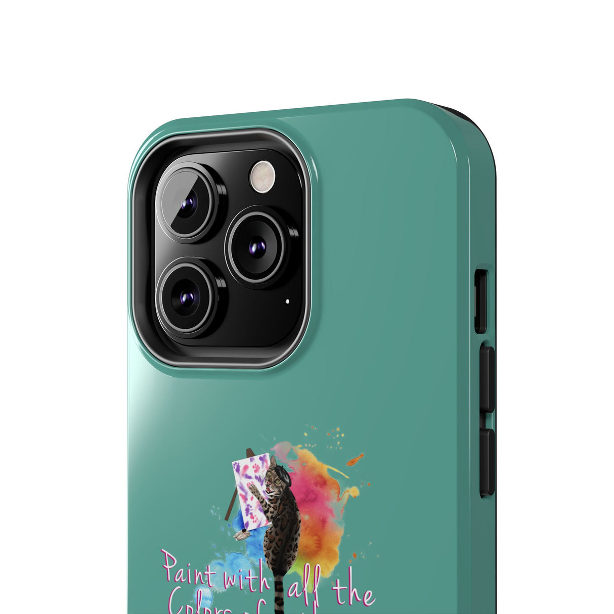 Tough Phone Case — "paint with all the colors of the wind" Flounder the Purrcasso Art
