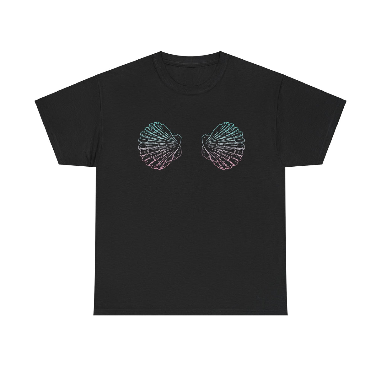 Seashell Bra Adult Gildan T-Shirt | Unisex Heavy Cotton Beach Tee