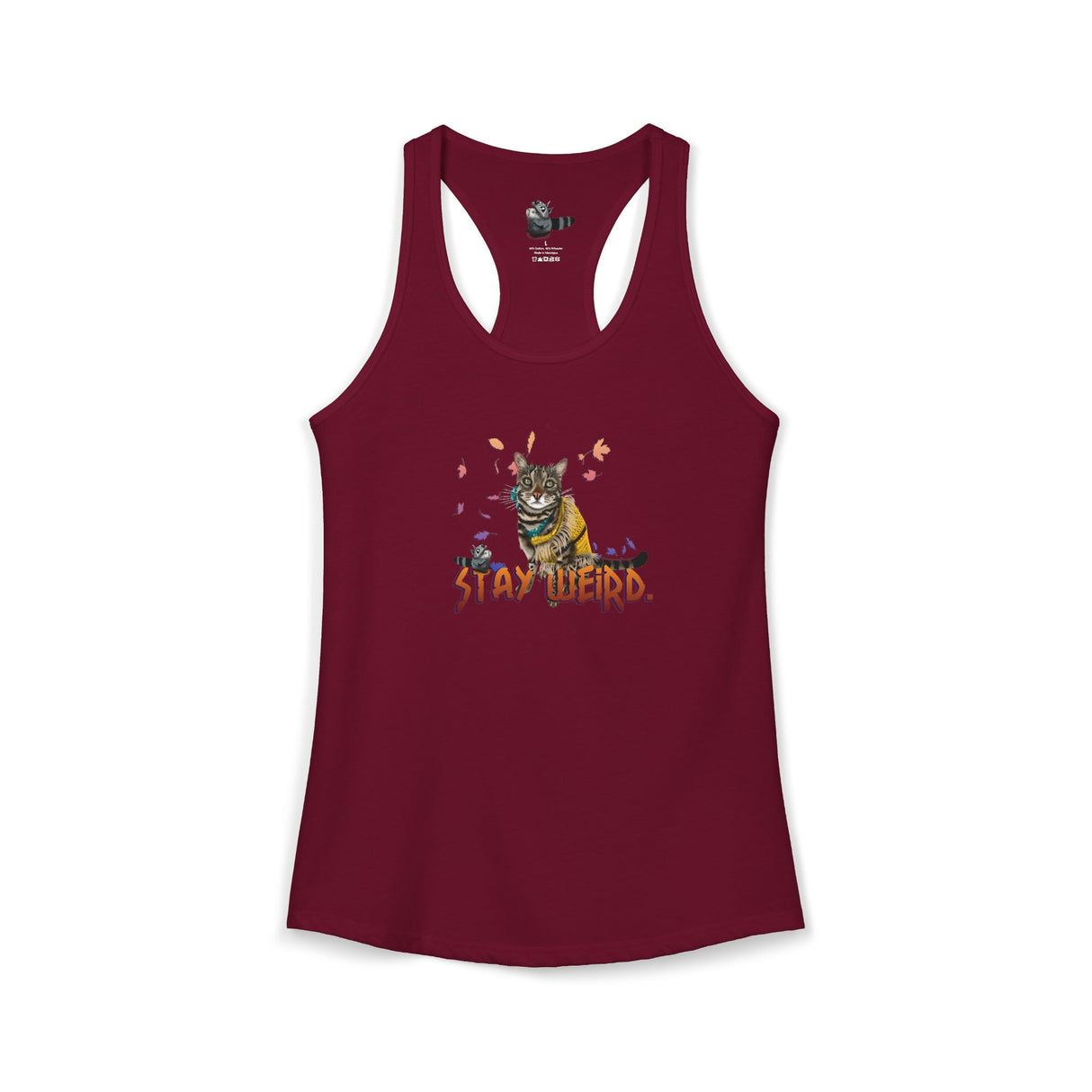 Stay Weird Flocahontas & Mouse Toy Racerback Tank