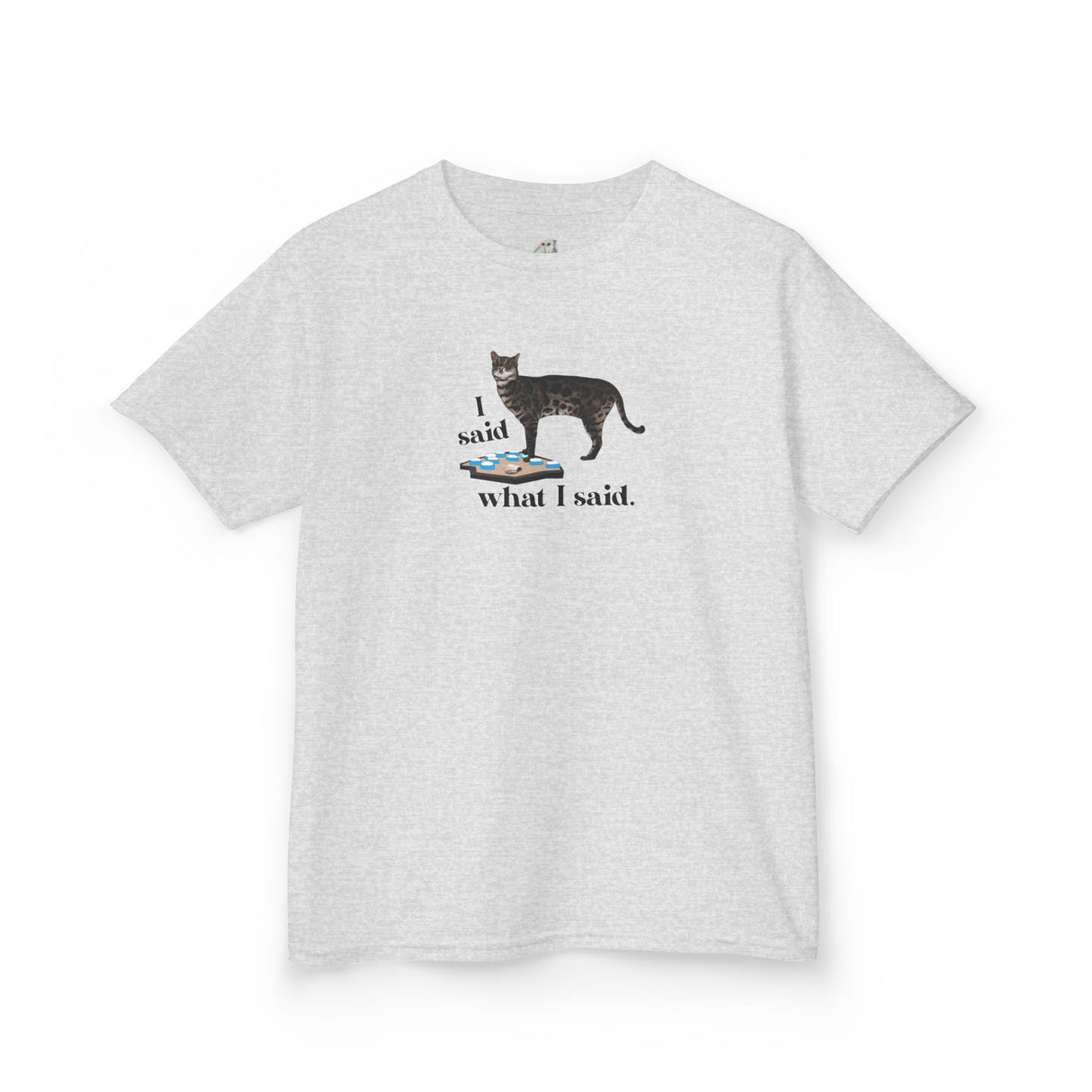 Kids Tee — "I Said What I Said" Flounder Talking Pet Buttons Design