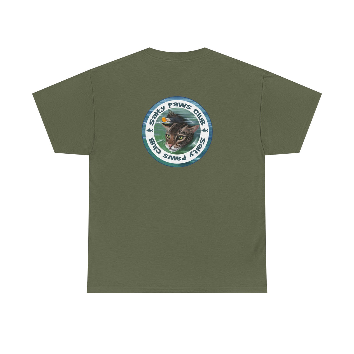 Salty Paws Club Tee — Flounder the Purrmaid & Life‑Vest Mouse Toy Shirt