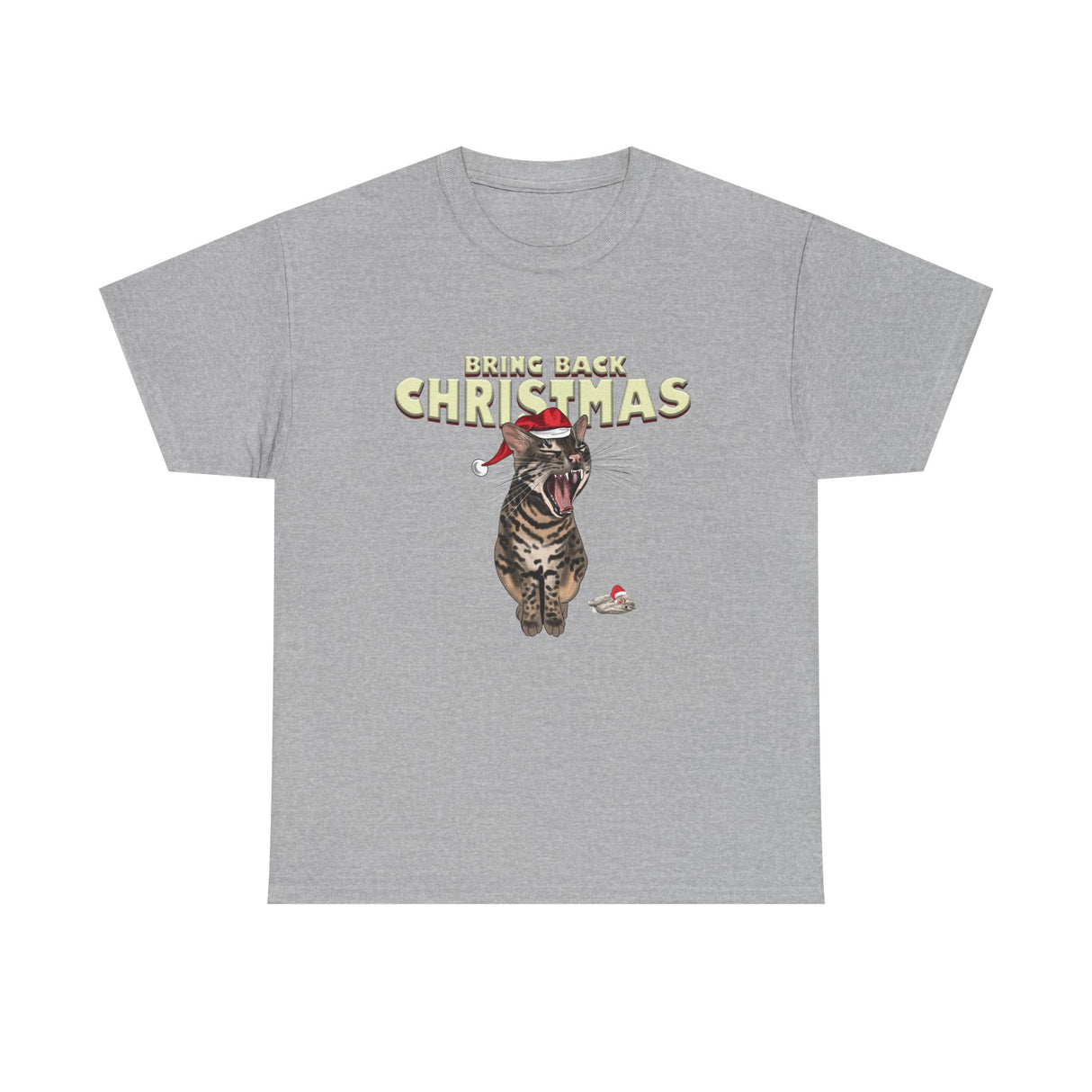 Flounder Cat “Bring Back Christmas” Unisex Heavy Cotton Holiday Tee