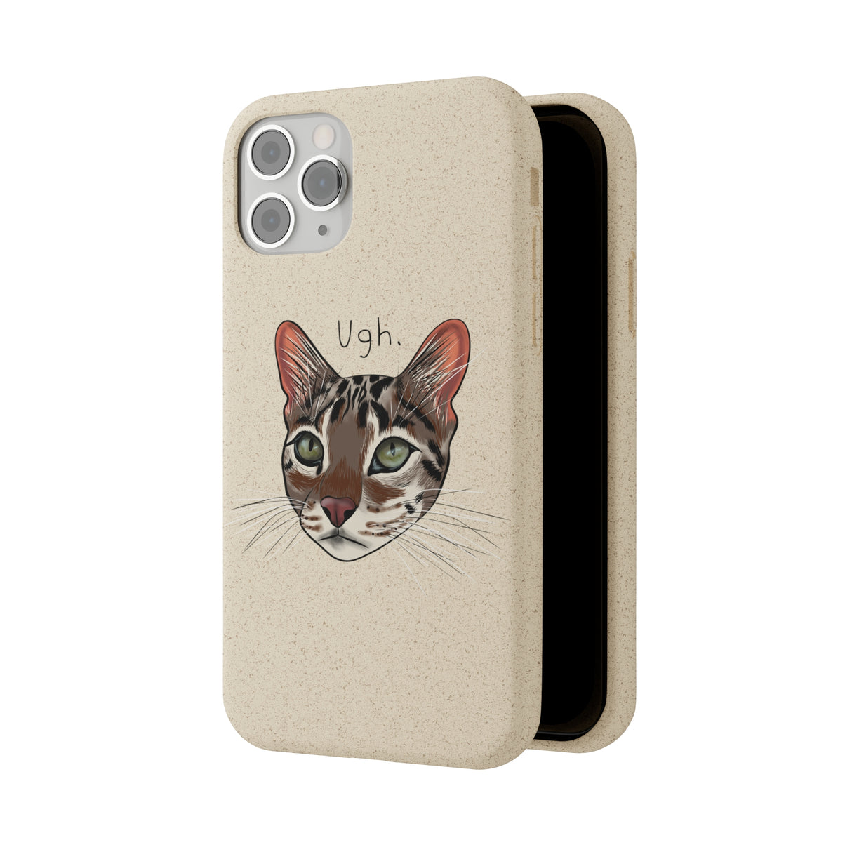 Flounder Cat UGH Biodegradable Phone Case – Eco-Friendly Protection with Personality