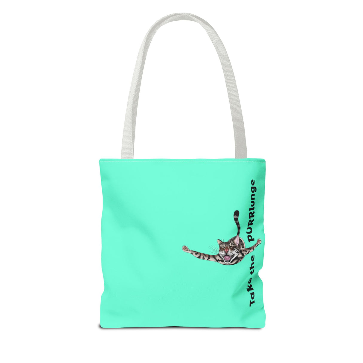 Tote Bag - Purr-lunge Design featuring Flounder the Purrmaid