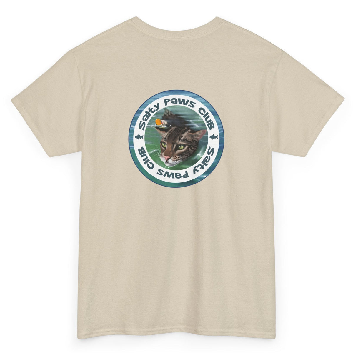 Salty Paws Club Tee - Flounder the Purrmaid & Life‑Vest Mouse Toy Shirt, additional product photo 5