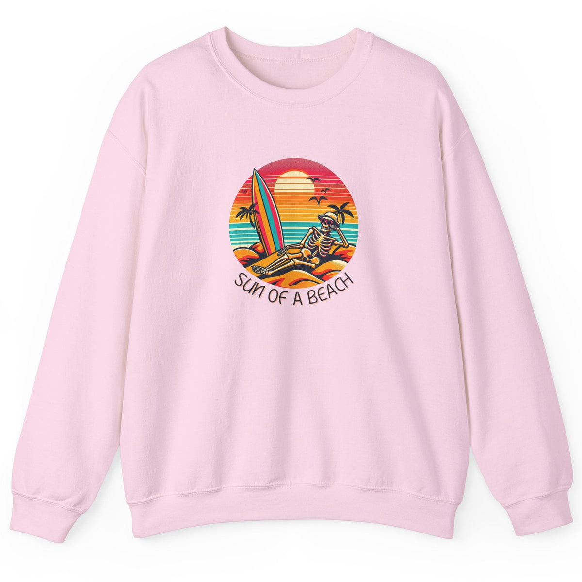 Skeleton Sun of a Beach sweatshirt in light pink